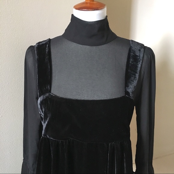 Free People Counting Stars Velvet Sheer Dress - Picture 4 of 8